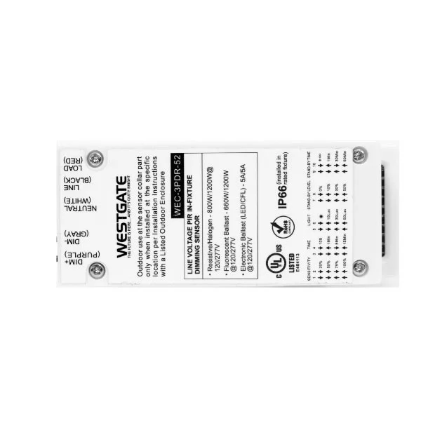 0-10V PIR 120-277V Sensor Dip & Rc (Optional Remote Control WEC-3RC) - view 2