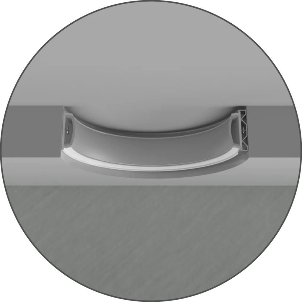 1 / 2" Aluminum Surface Mount Flexible Channel - 96" - view 2