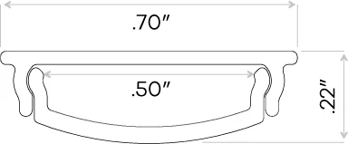 1 / 2" Aluminum Surface Mount Flexible Channel - 96" - view 3