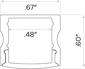 1 / 2" Deep Aluminum Surface Mount Channel - 96" - view 3