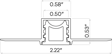 1 / 2" Flexible Trimless Channel - 96" - view 3