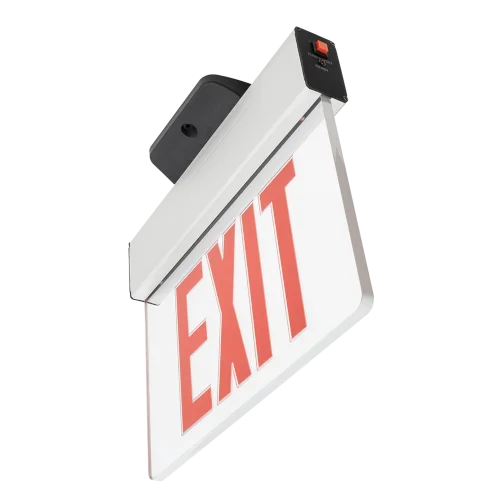 1 Face LED Edge-Lit Exit Sign, Red Letters, 3W, 120-277V, Aluminum Housing - view 4