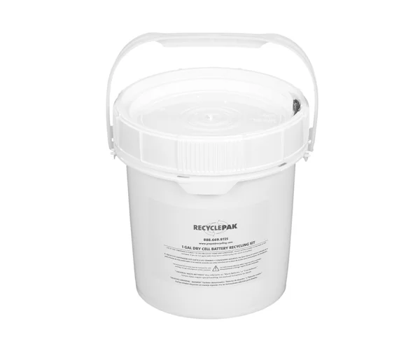 1 Gallon Dry Cell Battery Recycling Pail, 8 per Case