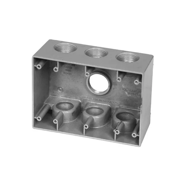 1/2-Inch 7-Outlet Electrical Box, 54.0 cu. in.