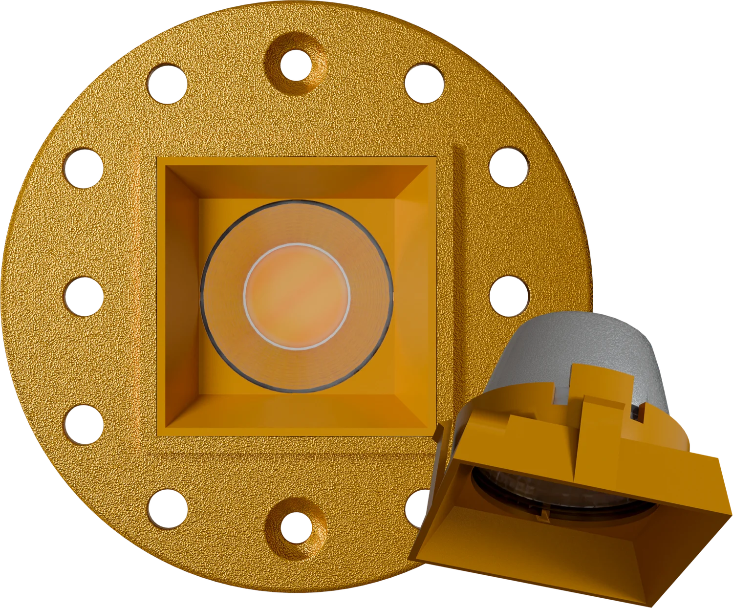 Goodlite 1 Inch Brass Square Trimless Kit