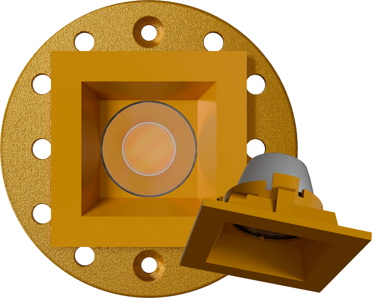 Goodlite 1 Inch Brass Square Trimmed Kit