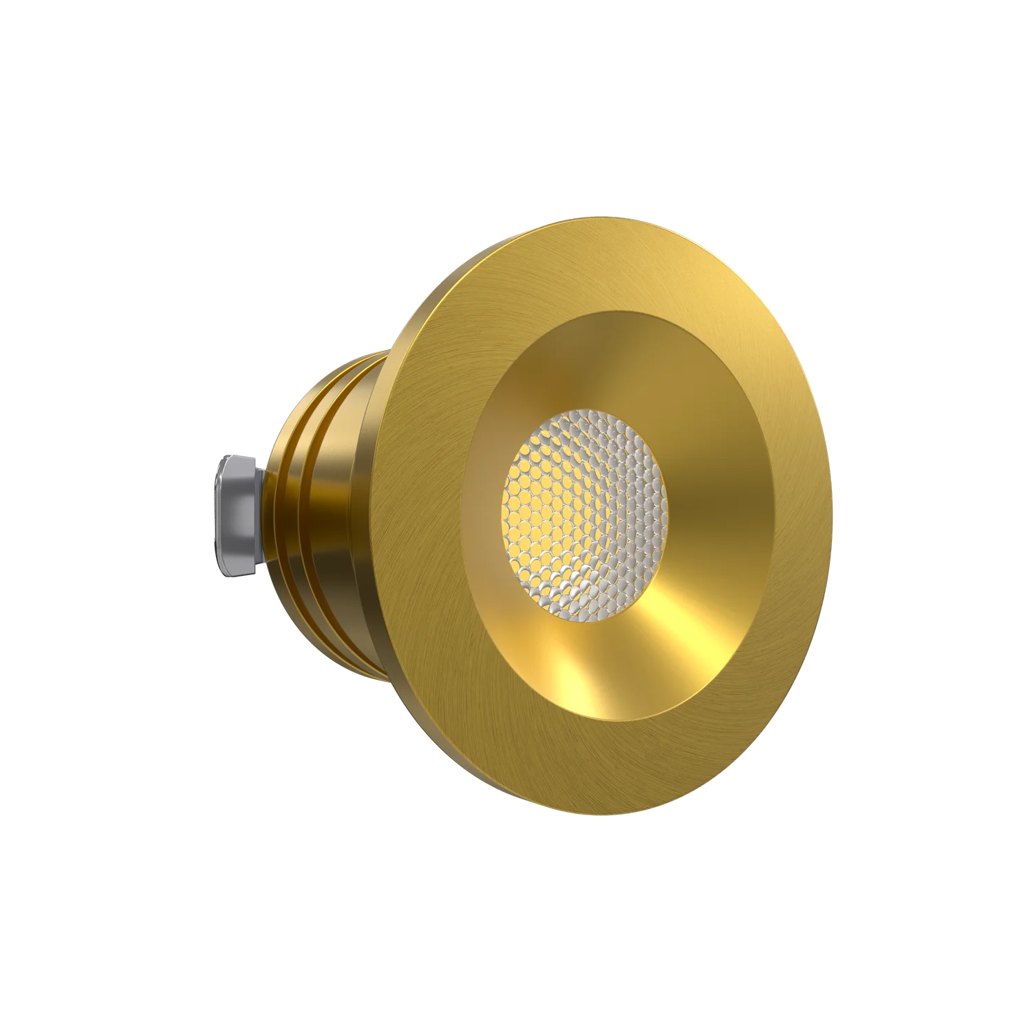 1 Inch Brushed Brass Puck Light 24V 30K