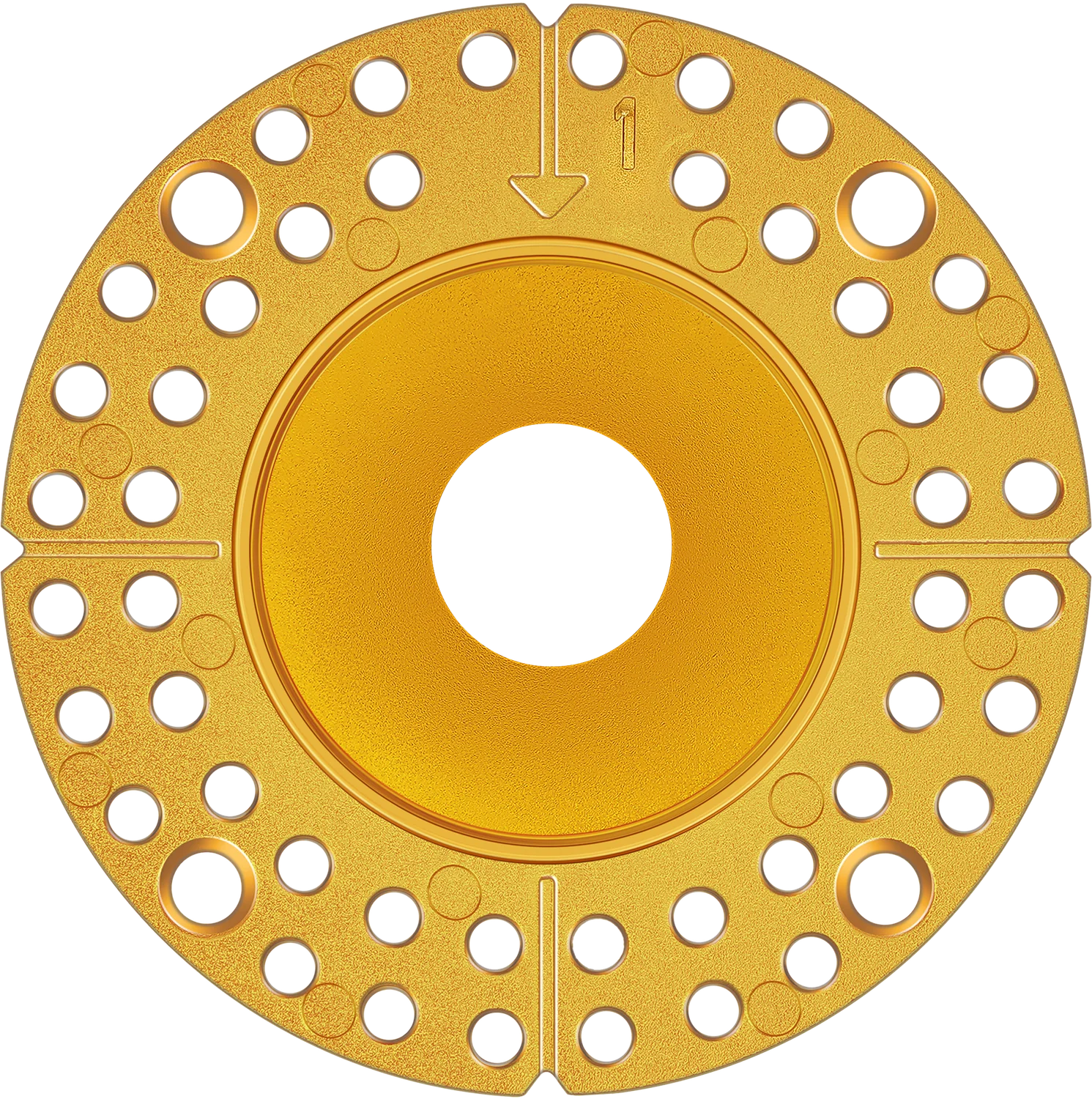 1 Inch Brushed Brass Round Trimless Kit
