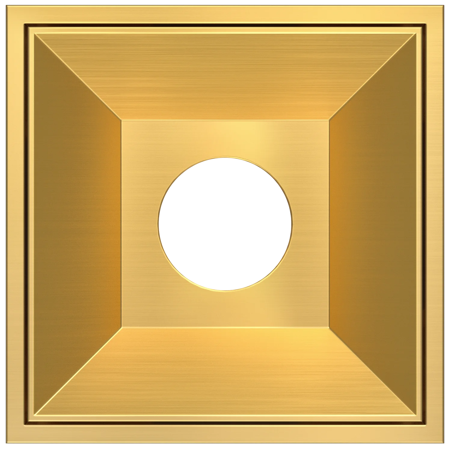 1 Inch Brushed Brass Square Millwork Trimless Kit