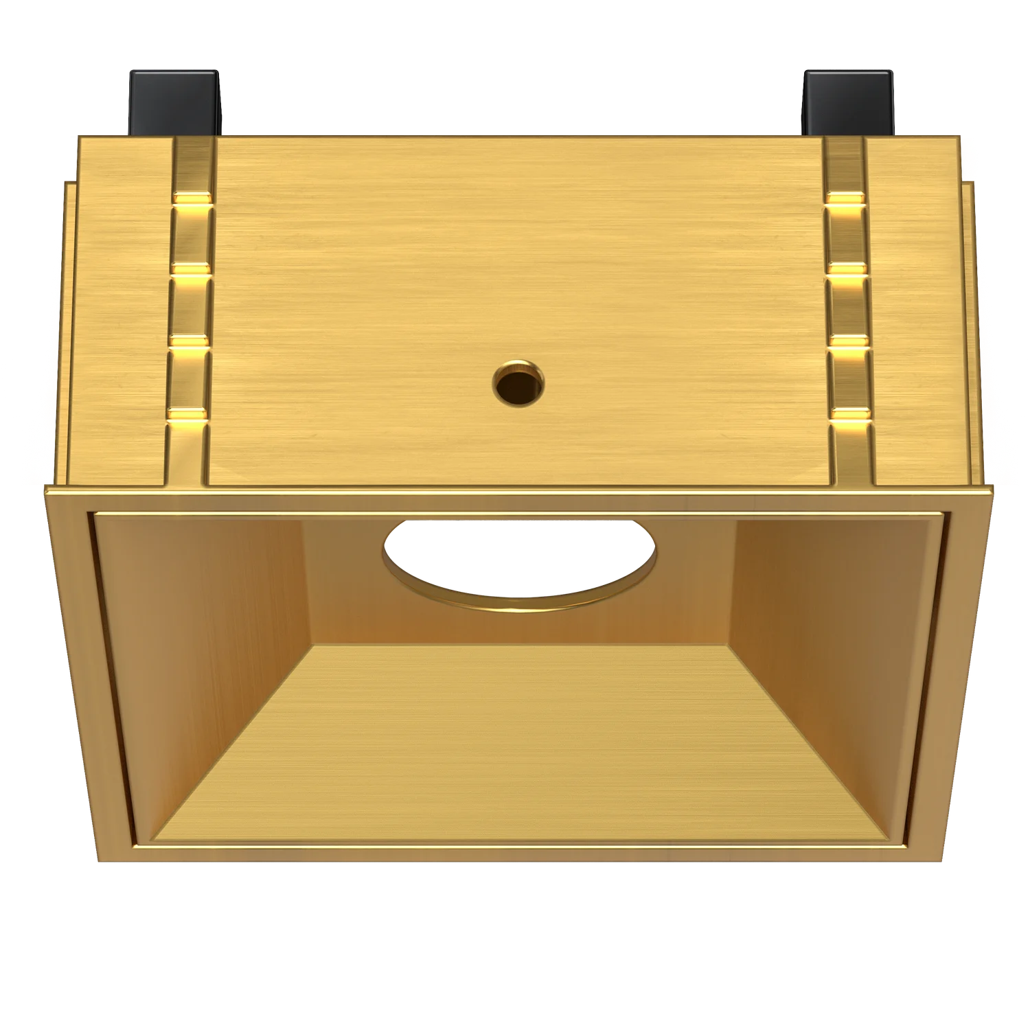 1 Inch Brushed Brass Square Millwork Trimless Kit - view 2