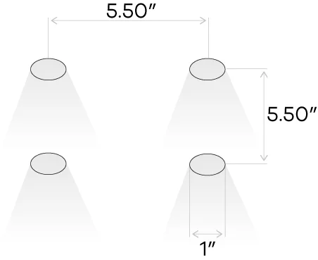 1 Inch Quadruple Head Trimless Square-Kit - view 3