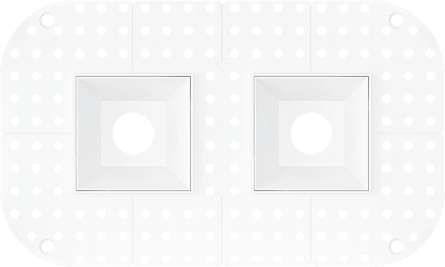1 Inch Square Double Head Trimless Kit