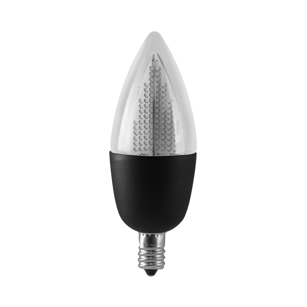 1 W Flickering Flame LED Lamp, 1800K, Black Base