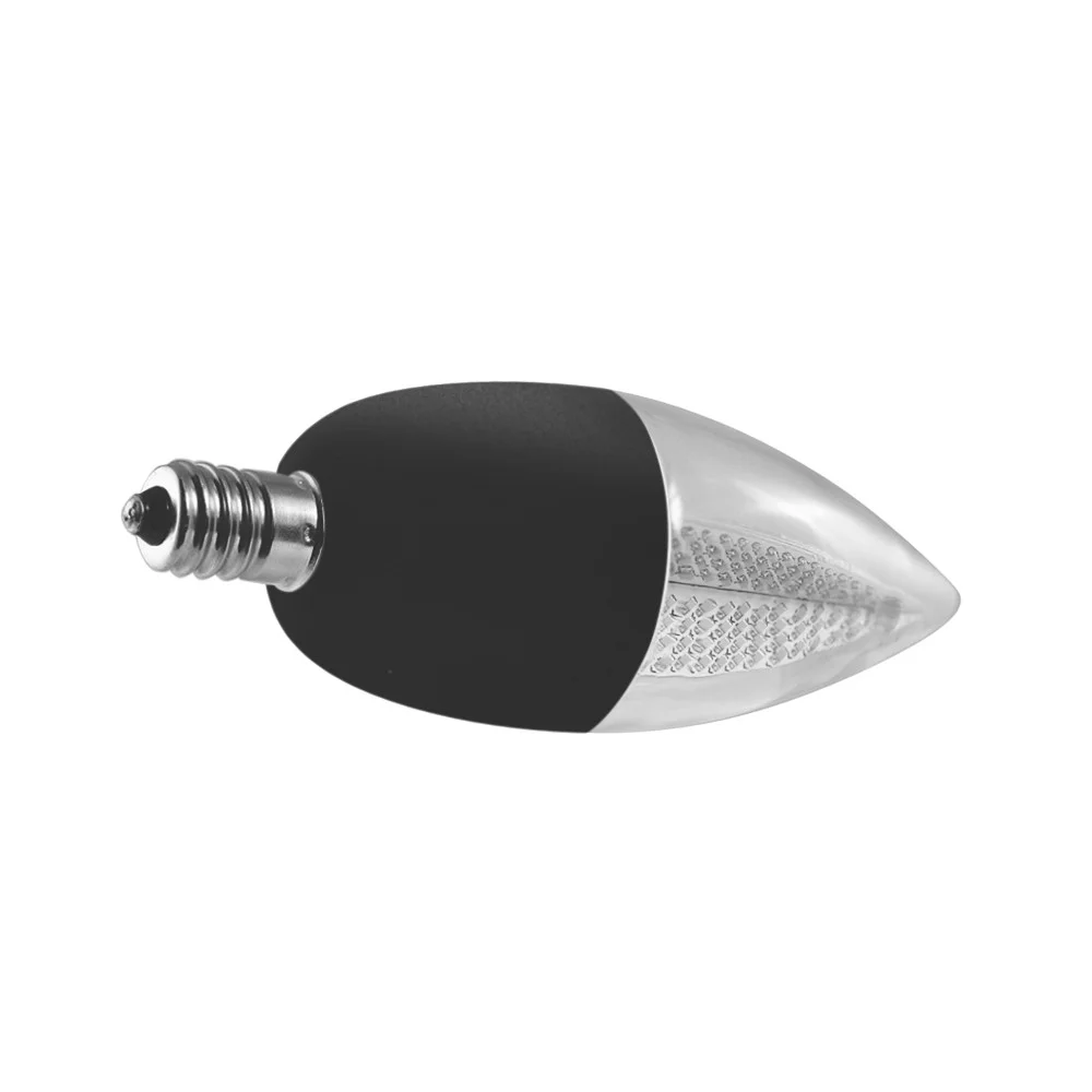 1 W Flickering Flame LED Lamp, 1800K, Black Base - view 2
