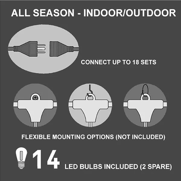 1 W per Bulb String LED Light with S14 Bulb - view 4