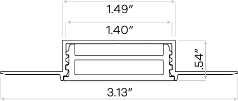 1.5" Flexible Trimless Channel - 96" - view 3