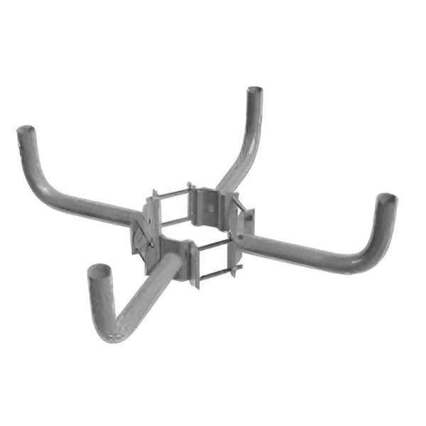 10-13 Inch Diameter, Wood Pole Wraparound Bracket, Quad Bullhorn, For Use With Slipfitter