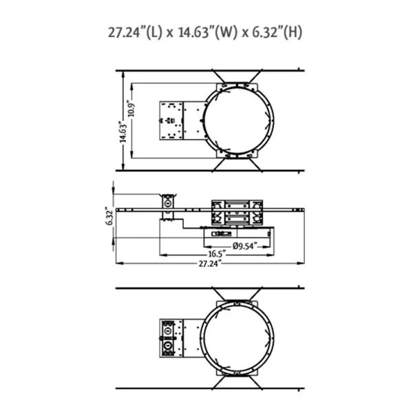 10-Inch Commercial Recessed LED Light Housing - view 2