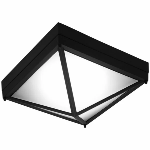 10-Inch LED Pyramid Flush Mount Light Fixture, 12 Watts, Black, Color Selectable 30K/40K/50K - view 4
