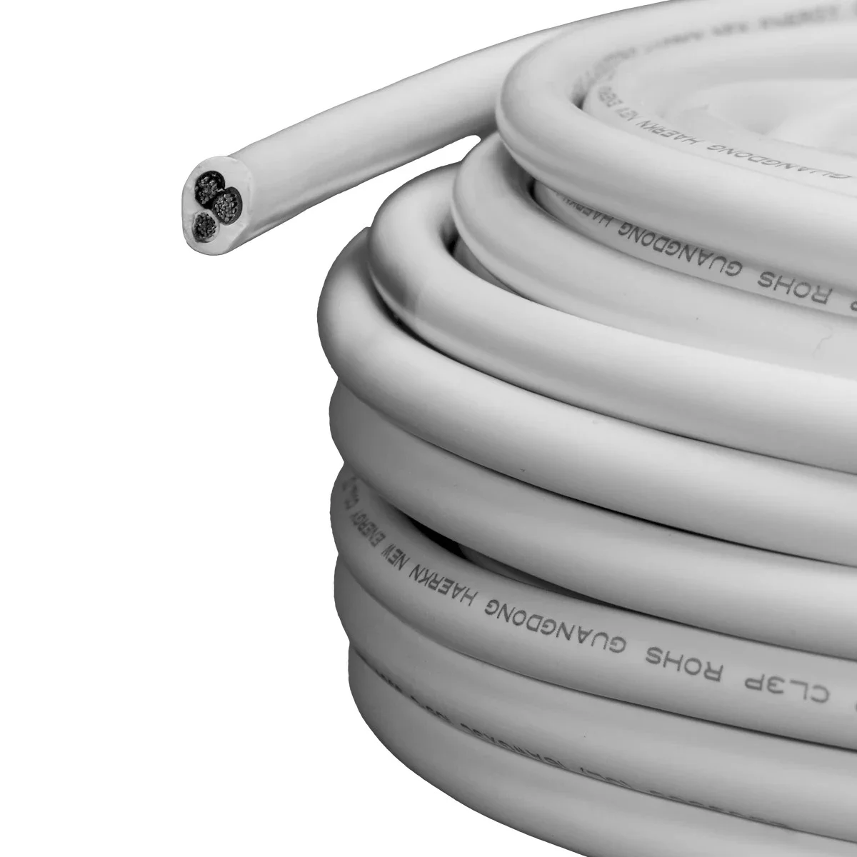 100ft Reel 16AWG*3 CMP FEP, White, Black, White with Stripes, Yellow
