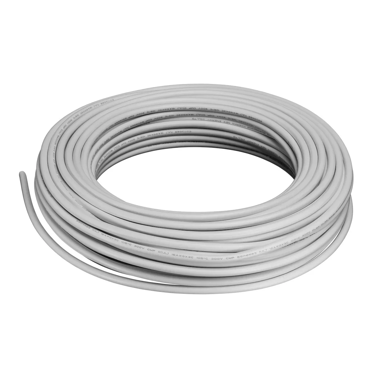 100ft Reel 16AWG*3 CMP FEP, White, Black, White with Stripes, Yellow - view 2