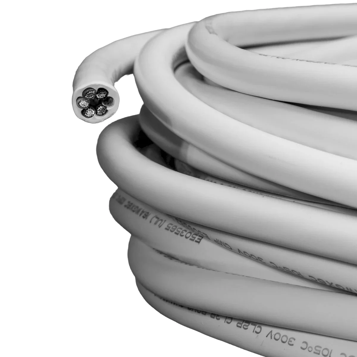 100ft Reel 16AWG*6 CMP FEP, White, Black, Red, Green, Blue, White with Stripes, Yellow