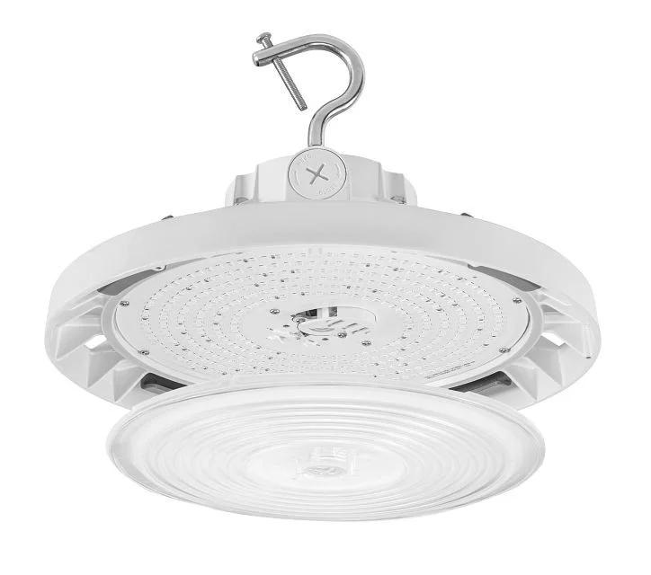 100W Power & Color Selectable Round Highbay with Optic Swap |100W / 70W / 50W | Includes (2) lens types, Standard 90 deg