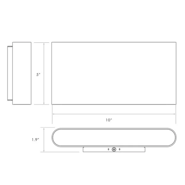 10" Black Wall Sconce, Up/Down & CCT Selectable - view 2