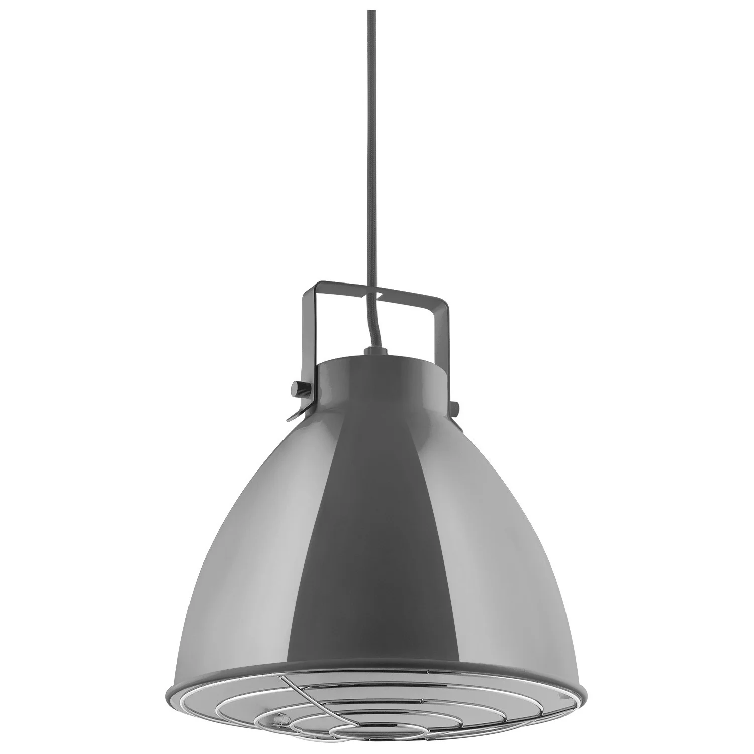 10" Decorative Pendant Light Fixture, Medium Base (E26), 60-W Max, Blue Finish with Decorative Chrome Grille