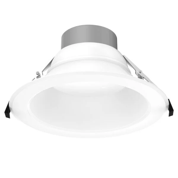 10" LED Downlight, 5 CCT Selectable, 5 Wattage Adjustable, Type IC & Air-Tight, Wet Location Rated, White Trim, Silve...