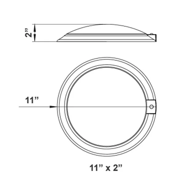 10in Pir DIE-CAST Disk 25W 1500LM 120V CRI80 30/40/50K Es Dim, Incl. Recess Accessories - view 2