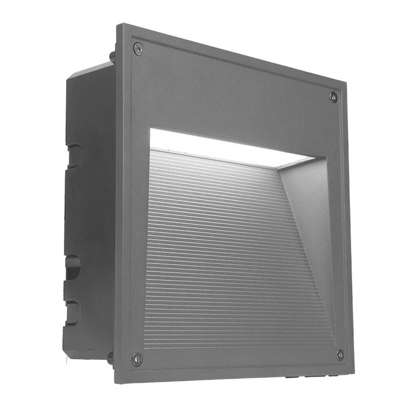 10x10 Inch Square Commercial Large Wall / Step Light, 10-inch, 10W, Selectable CCT, Gray