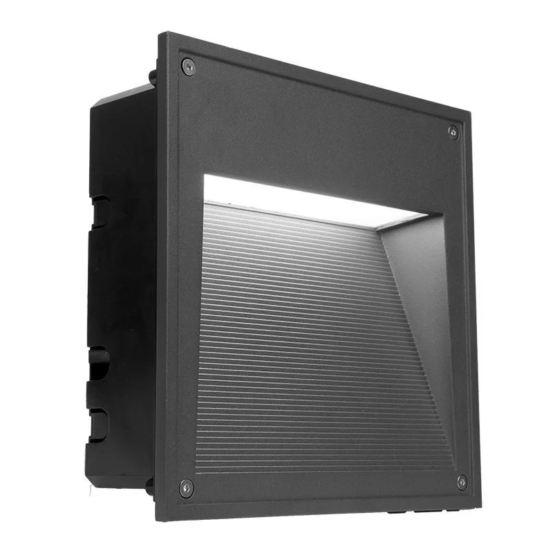 10x10 Inch Square Commercial Large Walls / Step Light, 10W/18W/25W, Selectable Color Temperature, Black