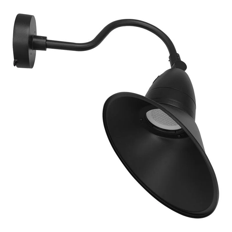 11in Angled Gooseneck LIGHT,3CCT 18/26/35W, 0-10V, Photocell, Black - view 2