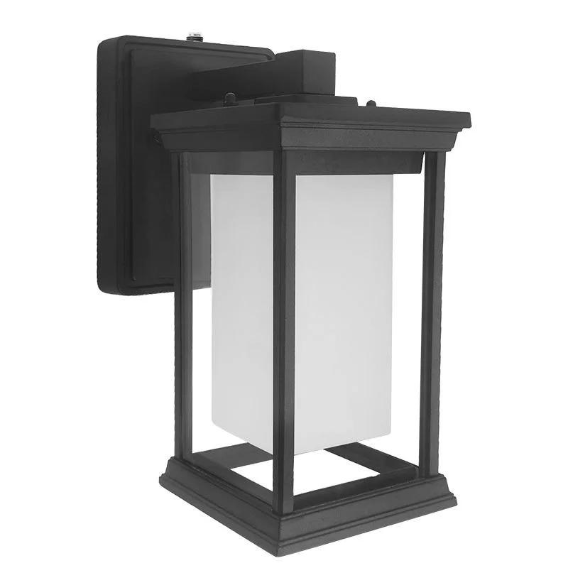 11in M1 LED Outdoor Lantern Wall Sconce 12W 30/40/50K Frosted Lens Orb Photocell