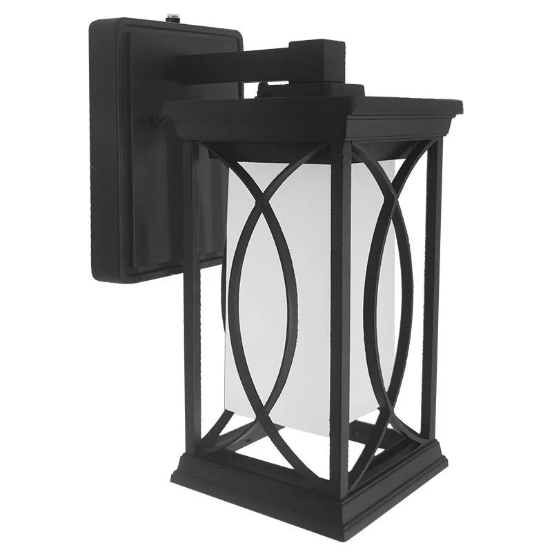 11in M2 LED Outdoor Lantern Wall Sconce 12W 30/40/50K Frosted Lens Orb Photocell