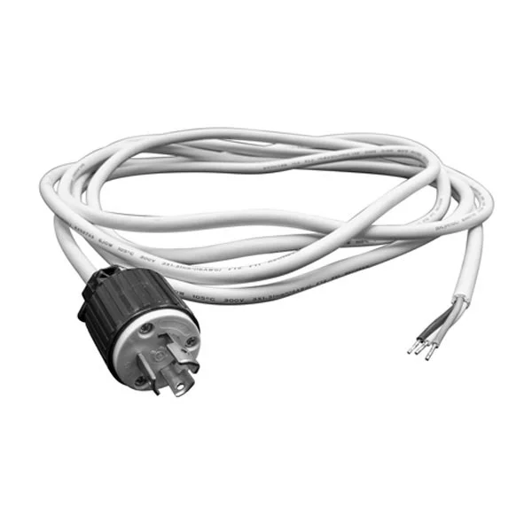 12'' Cordset 120V NEMA L5-15 15A Twist-Lock-White