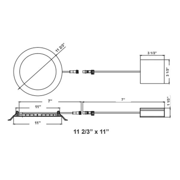 12-Inch 24 W LED Ultra Slim Recessed Light - CCT Adjustable - view 2