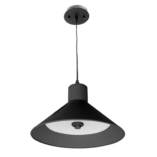 12-Inch 25 W LED Integrated Modern Cone Pendant - CCT Adjustable