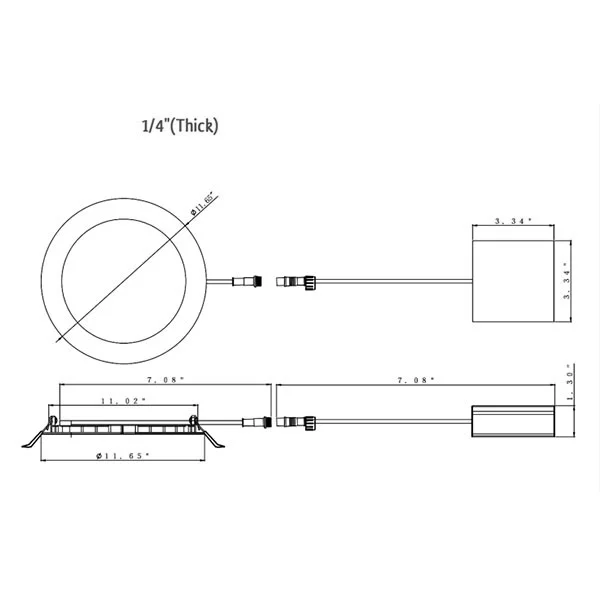 12-Inch 28 W LED Ultra Slim Recessed Light - view 2