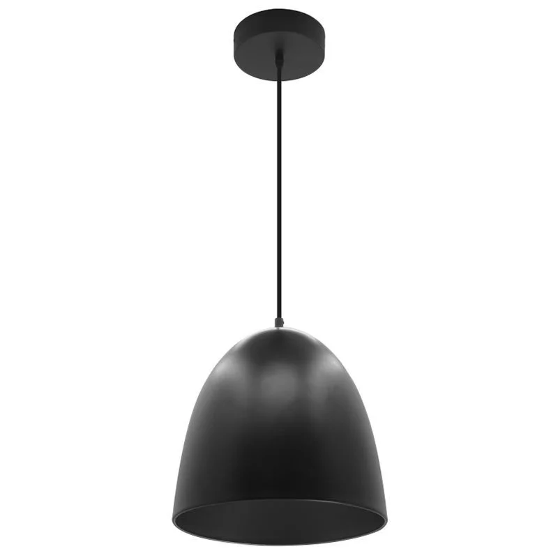 12-inch Large Integrated LED Dome Pendant Light, Black with Gold, Multi CCT - view 2