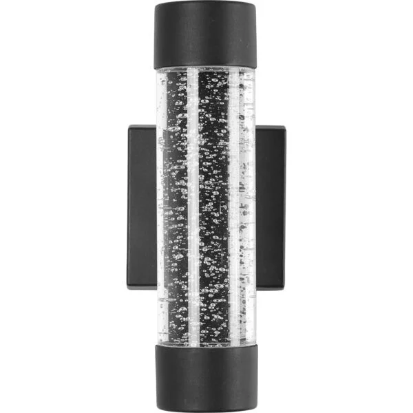 12-Inch LED Cylinder Outdoor Up & Down Wall Sconce, Clear Acrylic Cylinder, 10W, Color Selectable 30...