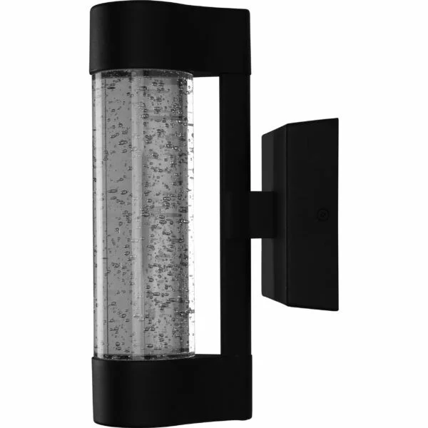 12-Inch LED Cylinder Outdoor Up & Down Wall Sconce, Clear Acrylic Cylinder, 10W, Color Selectable 30...