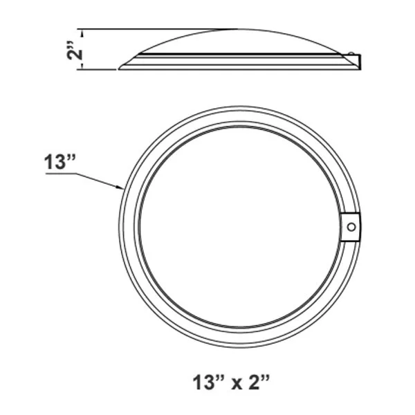12-Inch Round Disk LED Light with PIR Motion Sensor - CCT Adjustable - view 2