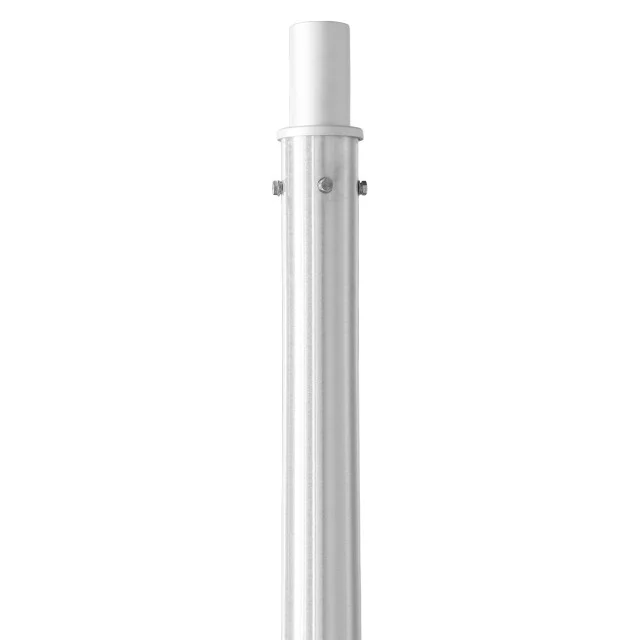 12' Round Tapered Aluminum Light Pole, 5" Diameter, 0.125" Wall Thickness, Brushed Natural Aluminum ...