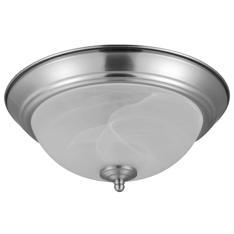 Sunpark Electronics, 1012 Series Ceiling Fixture, Satin Nickel Finish with Alabaster Glass, 17W LED, 3000K