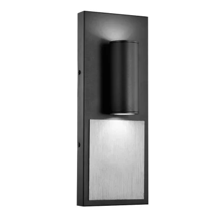 12 W LED Outdoor Wall Sconce, Black/Maple