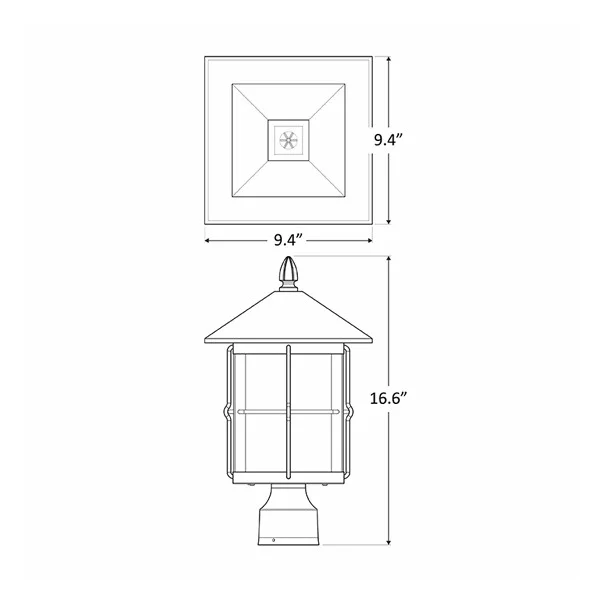 12 W Post Mount LED Lantern - CCT Adjustable - view 3