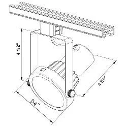 RP Lighting and Fans 12 W Track Head - view 2