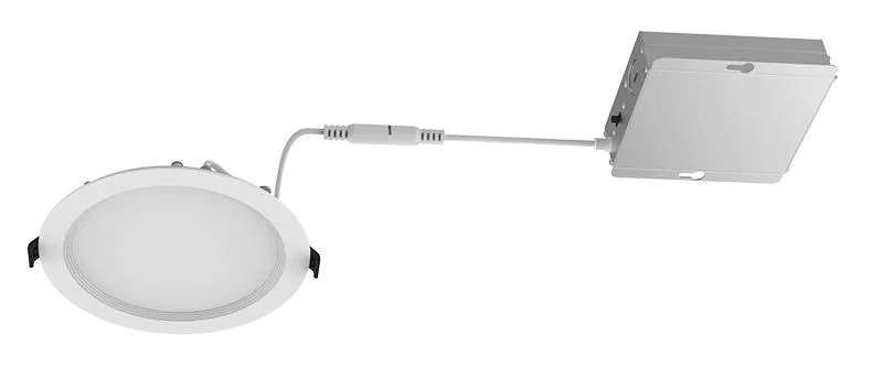 120V 6in Baffle Round Slim Panel Light, 900LM 27/30/35/40/50K, 90 Cri, Dim, UL Es JA8